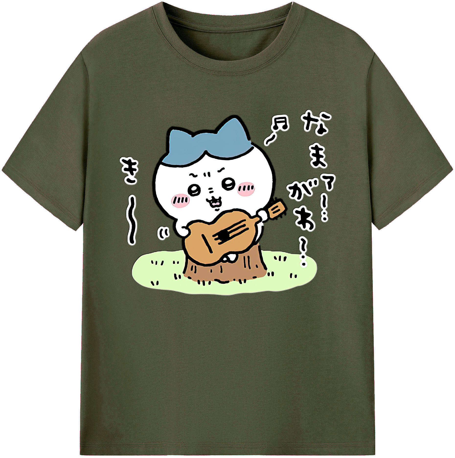 （画像用） ちいかわ ハチワレ Chii-kawa hachiware 綿100％ メンズ半袖Tシャツ｜肌触りやわらか＆通気性